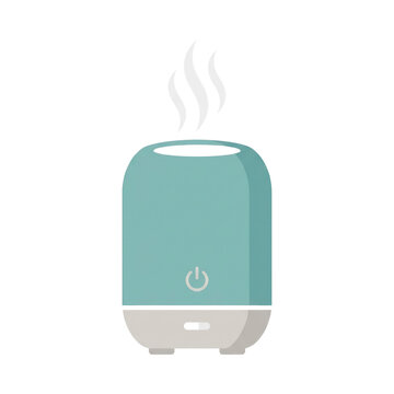 Teal essential oil diffuser humidifier steam icon