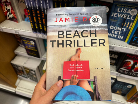 Mesa, Arizona - July 23, 2026: Jamie Day Beach Thriller mystery book for sale at a Target store