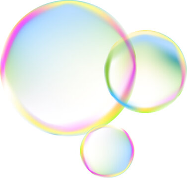Three intersecting iridescent spheres gradient glass shape with intersecting gradient glass shape