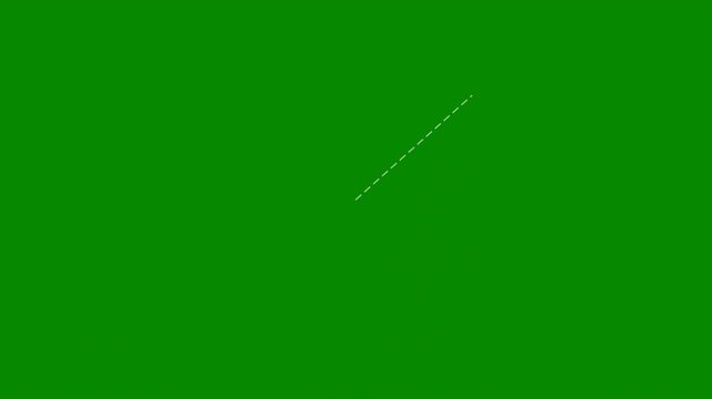Minimalist pixel art of a white paper airplane launching and flying diagonally, isolated on a solid