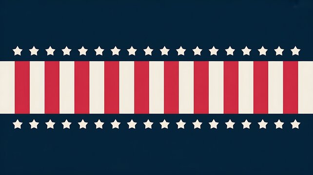 American flag pattern with red white stripes
