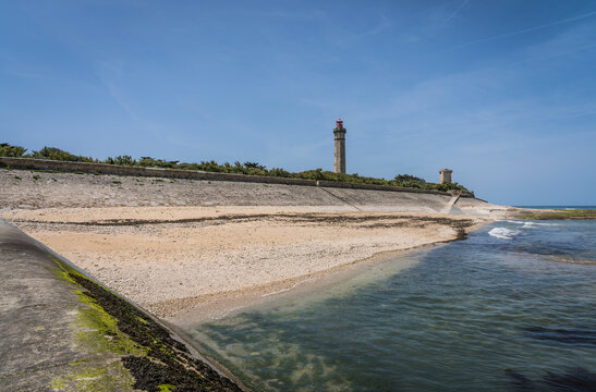 Phare des Balines on the iland Ile de Re on the french atlantic coast