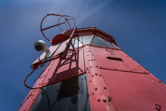 Phare des Balines on the iland Ile de Re on the french atlantic coast