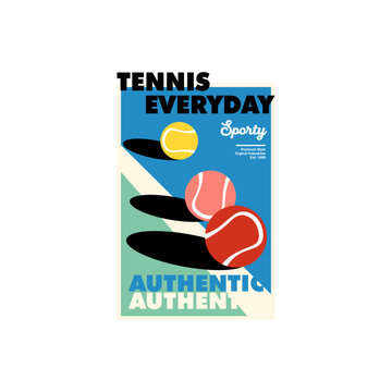 tennis everyday simple vintag...