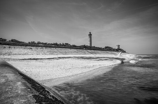 Phare des Balines on the iland Ile de Re on the french atlantic coast