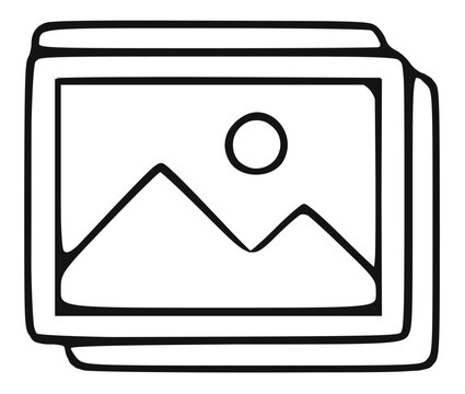 Image generation line icon. Artificial intelligence technology and automation outline concept symbol.