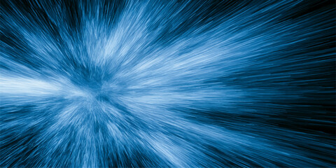 Blue Abstract Fractal Background with Glowing Light Energy Tunnel Pattern and Futuristic Space Texture Design for Technology Art Wallpaper Illustration © Anna