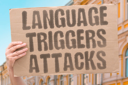 "Language Triggers Attacks" Speaking Ukrainian can provoke violent responses. TARGETING. LANGUAGE. TRIGGERS. ATTACKS. PROVOKE.