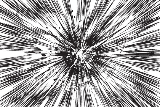 Manga Comic Speed Line and Explosion Effects Collection Set