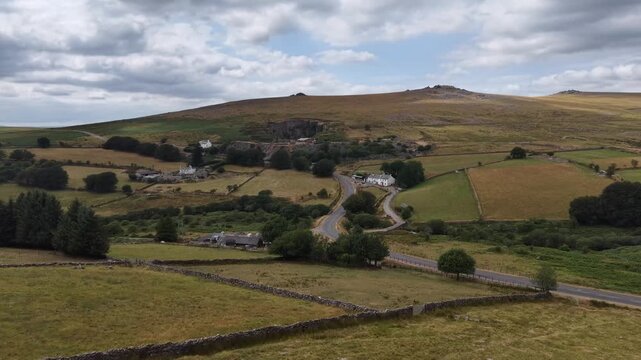 Merrivale hamlet in the valley of Dartmoor Devon