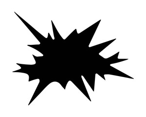  Dynamic comic book style explosion burst shape icon with explosion starburst silhouette isolated abstract dramatic contrast illustration decoration ornament background template irregular © Muhammad