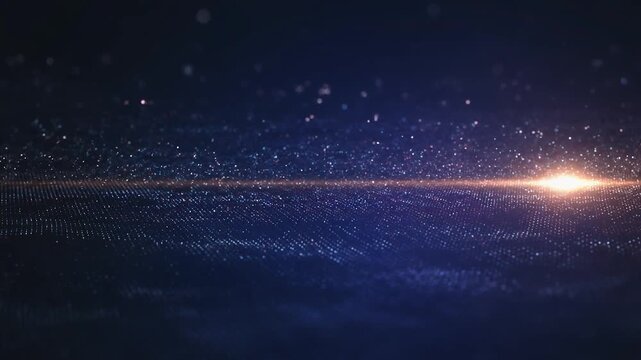 Glitter loop with particles shimmering continuously and glow forming festive highlights
