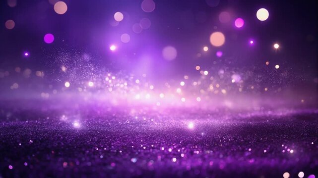 Glitter loop dust shimmering continuously with bokeh lights glowing softly vibrant atmosphere