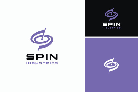 Circular Rotation Axis Balance Initial Letter S Switch Swivel Spin Sync modern simple minimalist logo design
