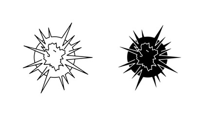 Explosion Burst Icons, Comic Style Impact Graphics, Dynamic Action Symbols, Vector Art © Tamim