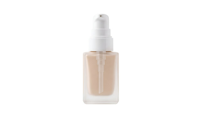 Liquid foundation bottle with pump for skin makeup and beauty care