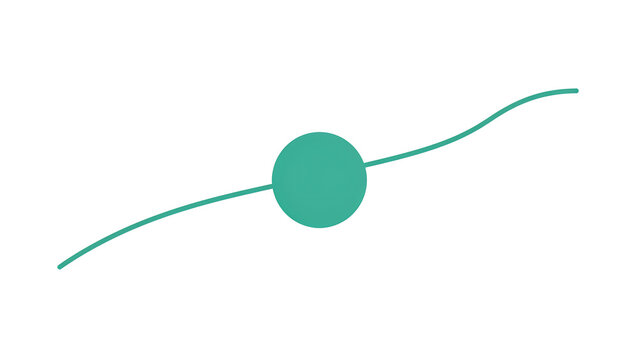 green headphones on a white background