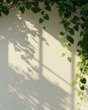 Window Shadow Background with Leaves