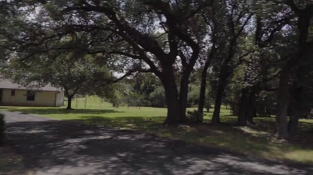 Georgetown, Tx Pov Side View Driving Through Residential Neighborhood Video