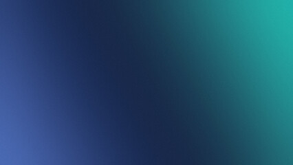 Obraz premium Abstract gradient background featuring smooth transitions from deep navy blue to vibrant teal with a soft grainy film texture overlay