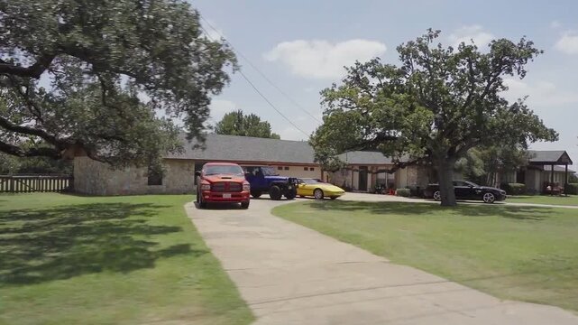 Georgetown, Tx Pov Side View Driving Through Residential Neighborhood Video