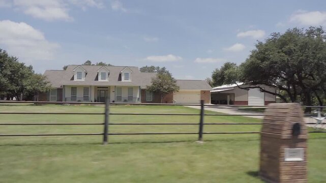 Georgetown, Tx Pov Side View Driving Through Residential Neighborhood Video