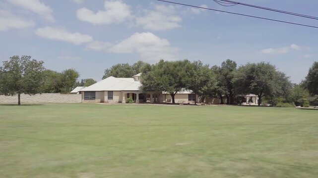 Georgetown, Tx Pov Side View Driving Through Residential Neighborhood Video