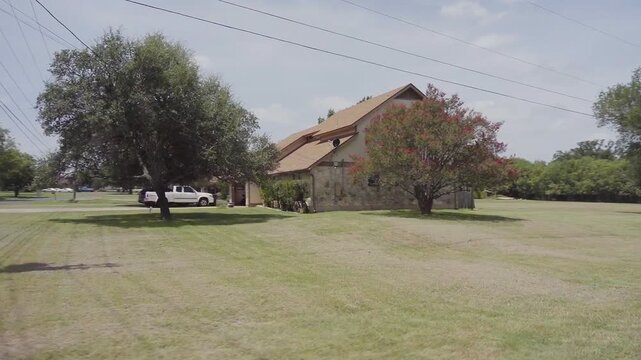 Georgetown, Tx Pov Side View Driving Through Residential Neighborhood Video