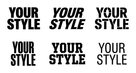 Obraz premium Bold Typography Set: 