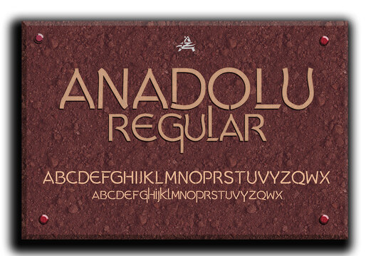 Anadolu Regular font design board