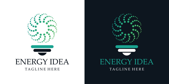 Modern energy logo  design. solution, positive, modern, energy, icon, Premium Vector