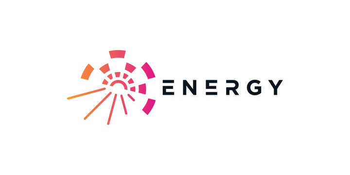 Modern energy logo  design. solution, positive, modern, energy, icon, Premium Vector