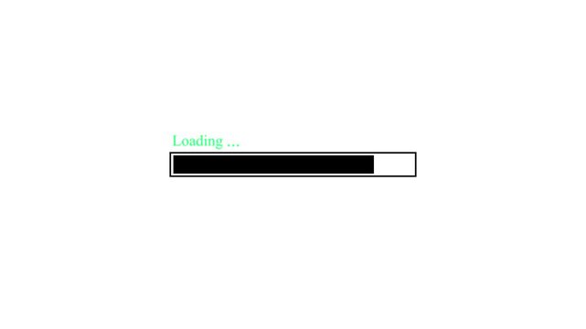 Minimalist loading bar progress animation on white background