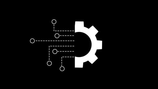 Get your hands on this beautifully designed animated icon of data integration, digital technology vector. 4k motion video.