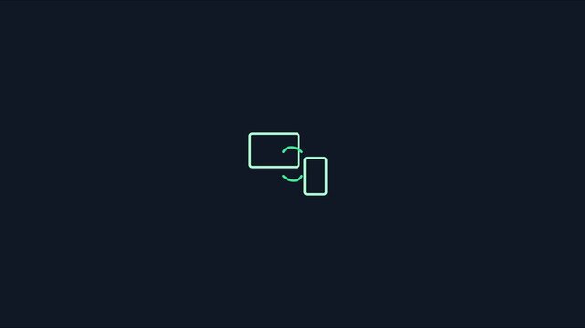 Minimalist digital device sync animation for tech interface and connectivity concepts 4k technology