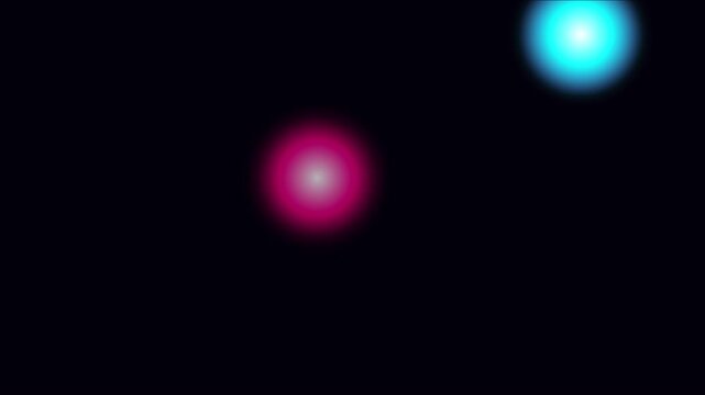 Glowing cyan energy orb pulsing in dark space abstract animation 4k background, light