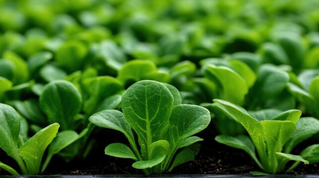 Healthy green spinach seedlings growing in rich soil under natural light, symbolizing growth and organic farming.