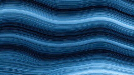 Fototapeta premium Abstract flowing blue waves with dark lines. Sophisticated background for corporate branding and digital art.