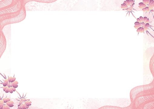 pink background with frame