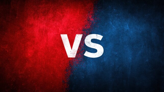 Red versus blue background with VS text. Ideal for competition, conflict, and contrast themes.