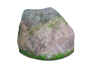 A large rounded grey boulder with grass at the base. © fotomaster