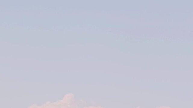 The clouds is almost gone at sunset