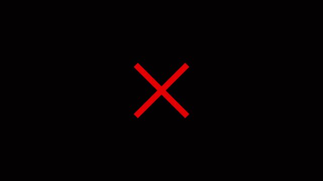 Red Cross Cancel Icon Animation for Error Warning and Delete Symbol.