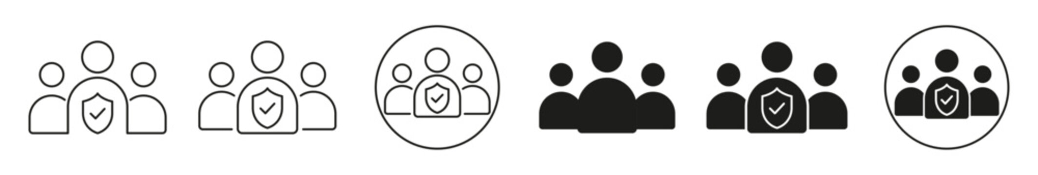 People group icon set. Collection of team, community, audience, and user network symbols representing teamwork, collaboration, social groups, human resources, and business communication.