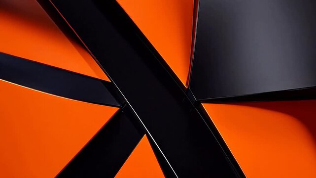 Abstract geometric pattern with orange and black