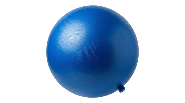 Blue exercise ball for fitness and yoga workouts