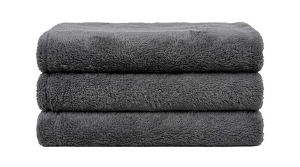 Cozy gray fleece blanket stack for warmth and comfort © Ivan