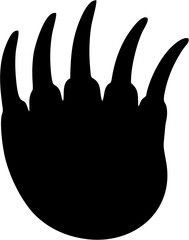 Fototapeta premium Sloth Claw Print Silhouette V...