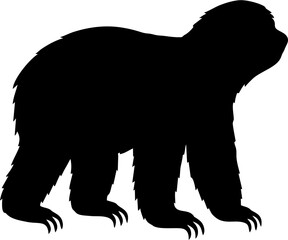 Obraz premium Standing Sloth Silhouette Vec...