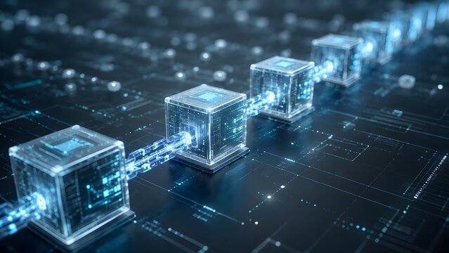 Technology, circuit, computer aesthetic flat lay composition on a soft neutral background